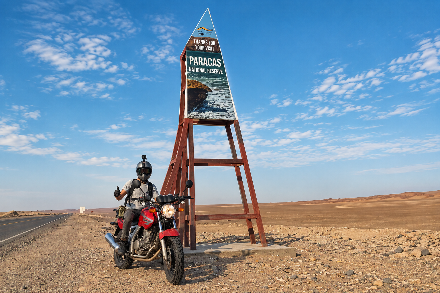 Road through the Peruvian desert
